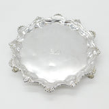 George II Sterling Silver Scallop Pattern Salver 1752 London James Morison