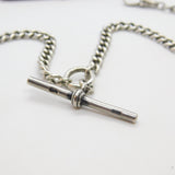 Edwardian Sterling Silver Double Albert Watch Chain 1903 Birmingham Antique