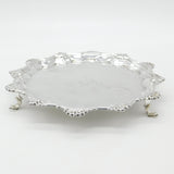 George II Sterling Silver Scallop Pattern Salver 1752 London James Morison
