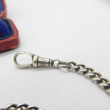Edwardian Sterling Silver Double Albert Watch Chain 1903 Birmingham Antique