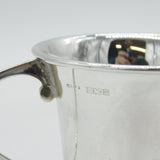 Sterling Silver Modernist Christening Mug Tankard Vintage 1971 Birmingham