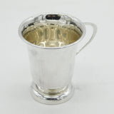 Sterling Silver Modernist Christening Mug Tankard Vintage 1971 Birmingham