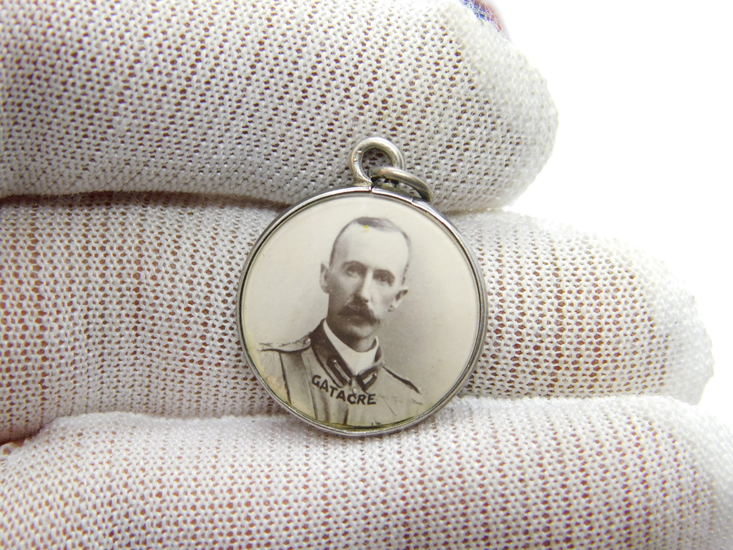 Victorian Sterling Silver Boer War Fob Pendant General Gatacre 1899 Birmingham