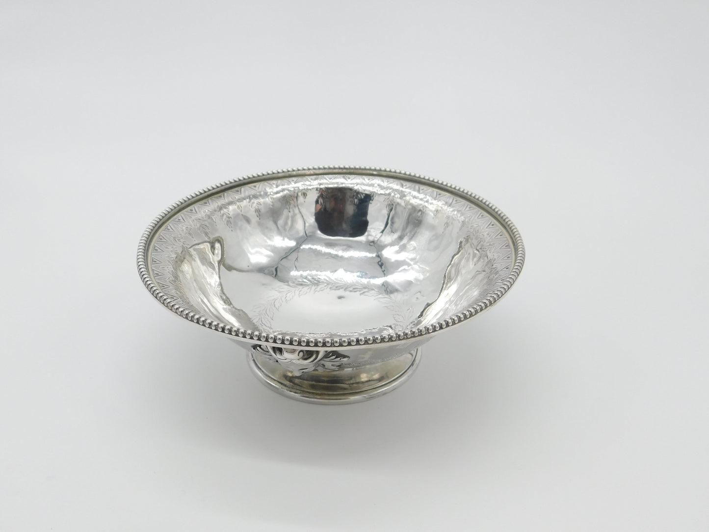 Victorian Sterling Silver Sweet-Treat Bowl Medusa Nouveau Heads Antique 1871