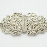 Scottish Victorian Sterling Silver Celtic Nurses Buckle Antique 1898 Glasgow
