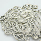 Scottish Victorian Sterling Silver Celtic Nurses Buckle Antique 1898 Glasgow