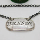 Victorian Sterling Silver Pierced Brandy Decanter Label Antique 1838 London