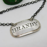 Victorian Sterling Silver Pierced Brandy Decanter Label Antique 1838 London