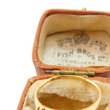 Victorian 18ct Yellow Gold, Ruby & Diamond Set Boat Ring c1880 Antique