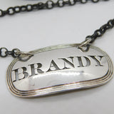 Victorian Sterling Silver Pierced Brandy Decanter Label Antique 1838 London
