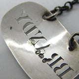 Victorian Sterling Silver Pierced Brandy Decanter Label Antique 1838 London