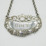 George IV Sterling Silver 'Hock' Wine Decanter Label Antique 1824 London
