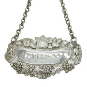 George III Sterling Silver 'Barsac' Wine Decanter Label Antique c1820 London