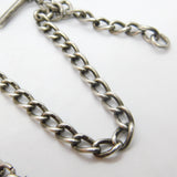 Victorian Sterling Silver Albert Watch Chain Antique 1901 Birmingham
