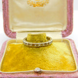 9ct Yellow Gold & White Spinel Set Full Eternity Ring Antique c1920 Art Deco