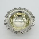 Victorian Sterling Silver Floral Pattern Pedestal Dish Antique 1844 London