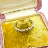 9ct Yellow Gold & White Spinel Set Full Eternity Ring Antique c1920 Art Deco