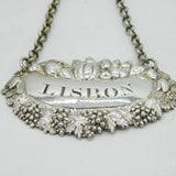William IV Sterling Silver 'Lisbon' Wine Decanter Label Antique 1831 London