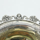 Victorian Sterling Silver Floral Pattern Pedestal Dish Antique 1844 London