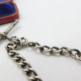 Victorian Sterling Silver Albert Watch Chain Antique 1901 Birmingham