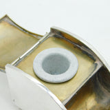 Victorian Sterling Silver Novelty Coal Scuttle Inkwell & Stamp Box Antique 1900 Birmingham