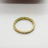 9ct Yellow Gold & White Spinel Set Full Eternity Ring Antique c1920 Art Deco