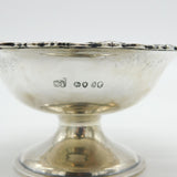 Victorian Sterling Silver Floral Pattern Pedestal Dish Antique 1844 London