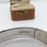 Charles Horner Sterling Silver Floral Cuff Bangle Bracelet 1955 Chester Vintage