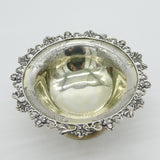 Victorian Sterling Silver Floral Pattern Pedestal Dish Antique 1844 London