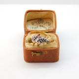 9ct Yellow Gold, Sapphire & Diamond Double Leaping Dolphin Band Ring Vintage