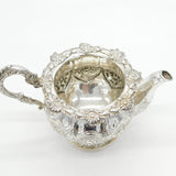 Irish George IV Sterling Silver Floral Spouted Cream Jug Antique 1828 Dublin