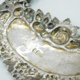 George III Sterling Silver Floral Sherry Decanter Label Antique 1820 London