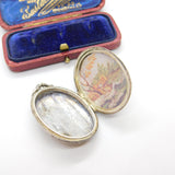 Victorian Sterling Silver Aesthetic Movement Ivy Leaf Locket Antique c1890