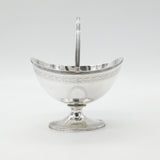 Georgian Sterling Silver Pedestal Sugar Basket 1799 London John Emes Antique