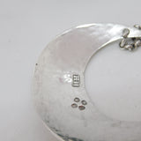 Victorian Sterling Silver Crescent Form Gin Decanter Label Antique 1876 London