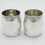 George III Pair of Sterling Silver Crested Beakers Antique 1812 London