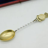 Queen Victoria Boxed Sterling Silver Gilt Threepence Coin Spoon Antique 1897 Birmingham