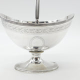 Georgian Sterling Silver Pedestal Sugar Basket 1799 London John Emes Antique