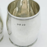 George III Pair of Sterling Silver Crested Beakers Antique 1812 London
