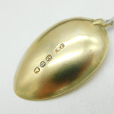 Queen Victoria Boxed Sterling Silver Gilt Threepence Coin Spoon Antique 1897 Birmingham