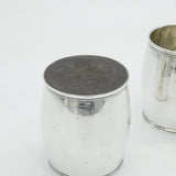 George III Pair of Sterling Silver Crested Beakers Antique 1812 London