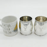 George III Pair of Sterling Silver Crested Beakers Antique 1812 London