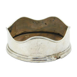 Irish George III Sterling Silver Crested Bottle Coaster Antique 1770 Dublin AF