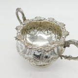 Irish George IV Sterling Silver Large Floral Sugar Bowl Antique 1828 Dublin