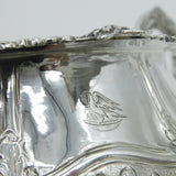 Irish George IV Sterling Silver Large Floral Sugar Bowl Antique 1828 Dublin