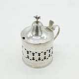 George III Sterling Silver Flower Finial Mustard Pot Antique c1800 London