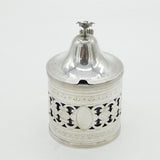 George III Sterling Silver Flower Finial Mustard Pot Antique c1800 London