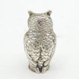 Sterling Silver Novelty Owl Form Pepper Shaker Vintage c1970 London Import