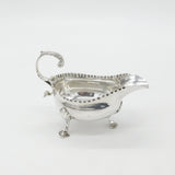 George II Sterling Silver Scroll Handle Sauce Boat 1760 London Antique