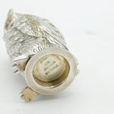 Sterling Silver Novelty Owl Form Pepper Shaker Vintage c1970 London Import